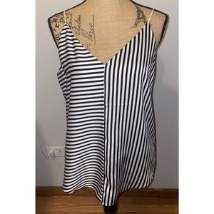 Black and white striped tank